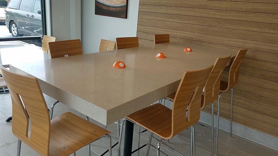 Table with outlets
