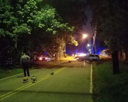 Crash scene on Old Mount Vernon Road