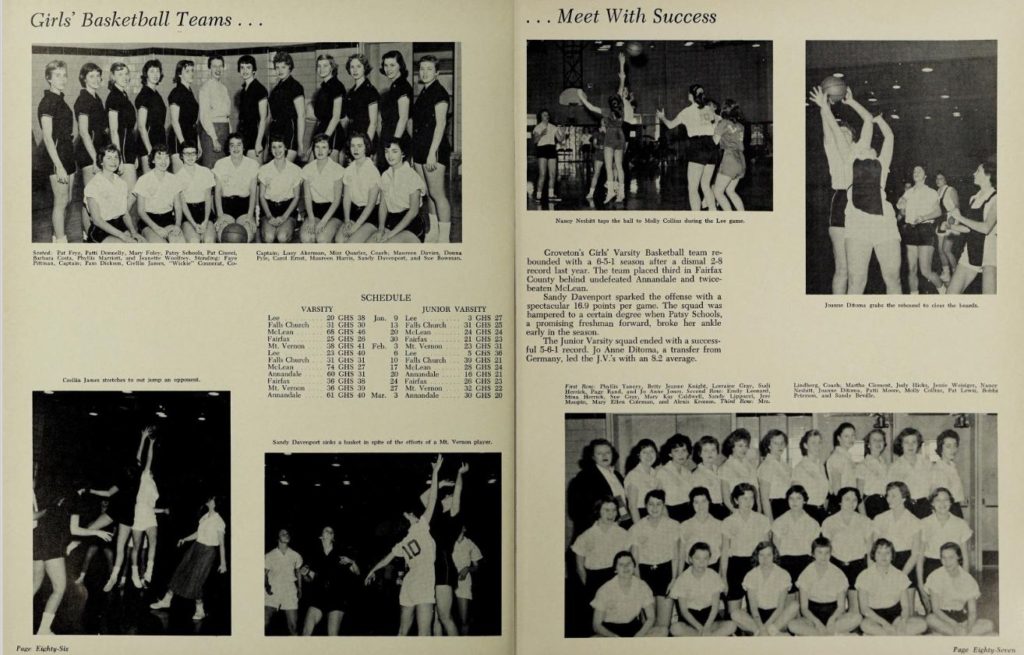 Pages showing girls basketball teams