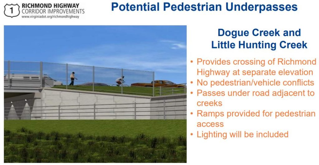 Image from VDOT slide showing underpass