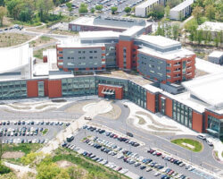 View of hospital from above