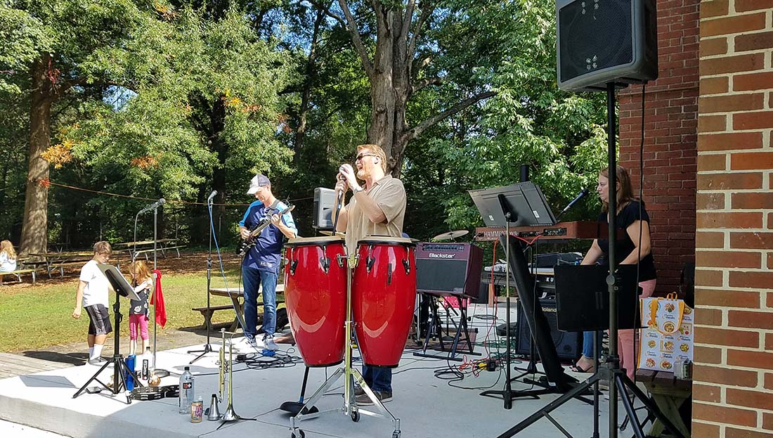 Band playing on state