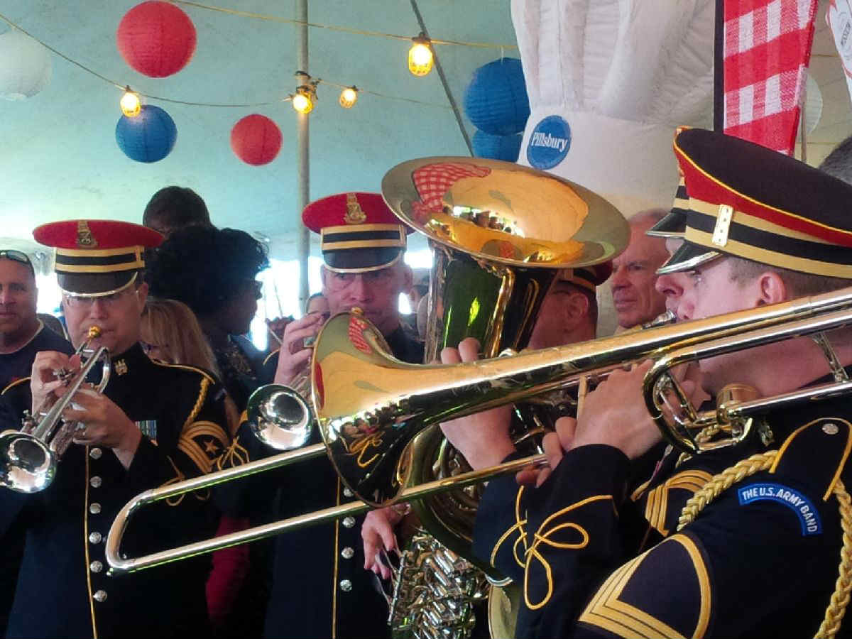 Band playing instruments