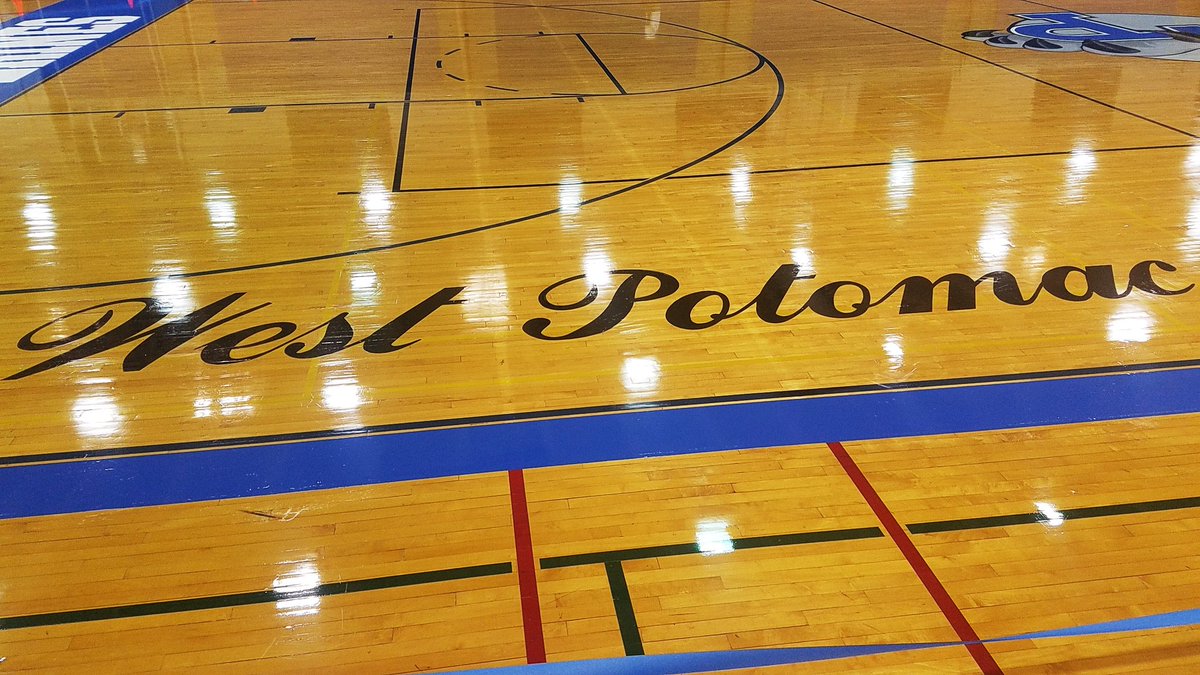 West Potomac logo on court
