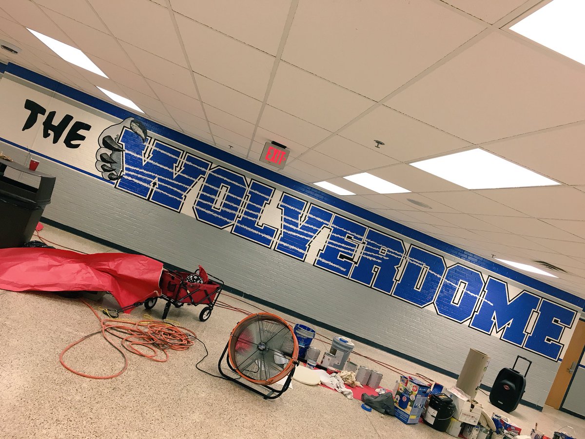 "The Wolverdome" seen painted outside the gym