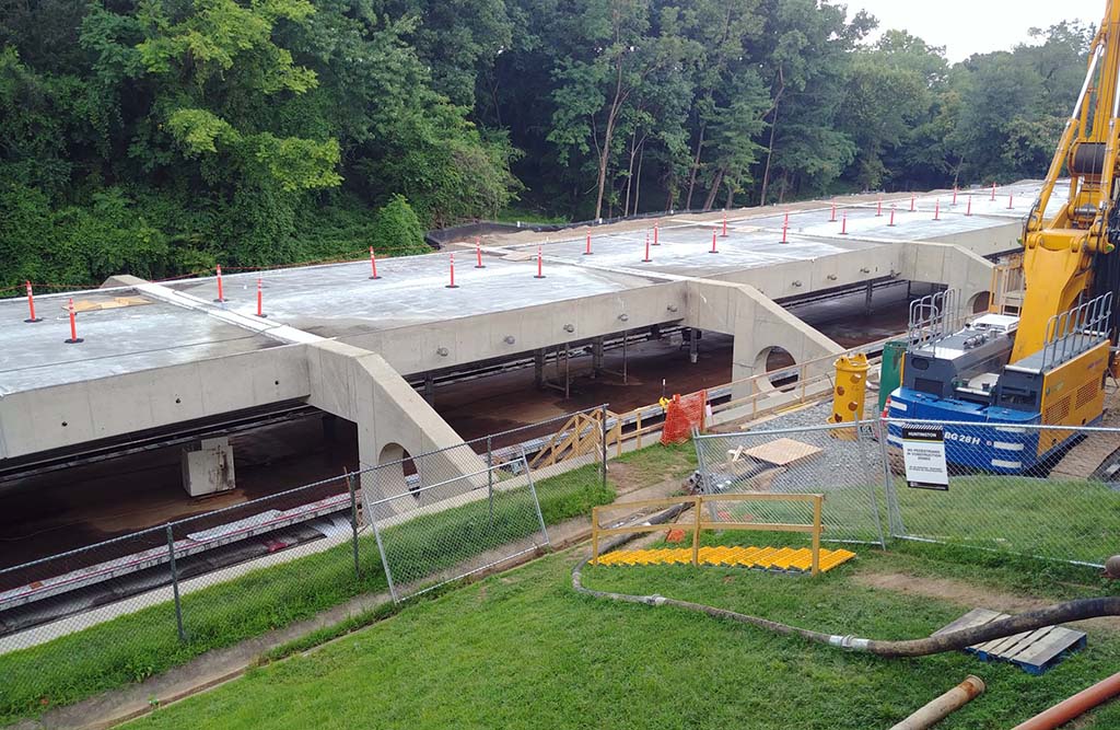 View of station from garage