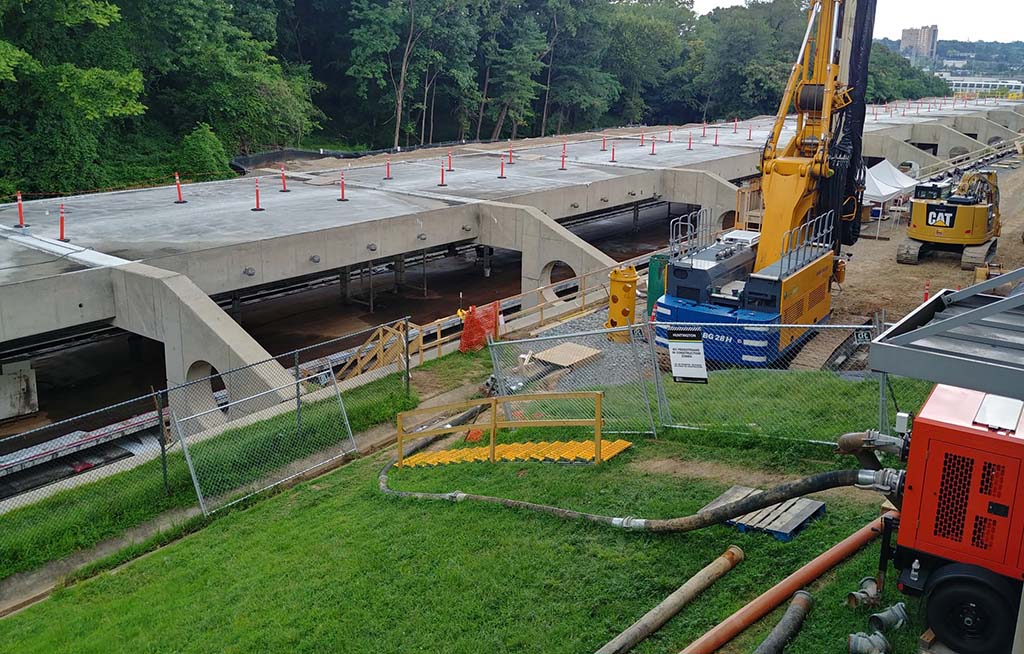 View of station from garage