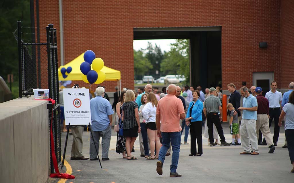 People gathered before ceremony